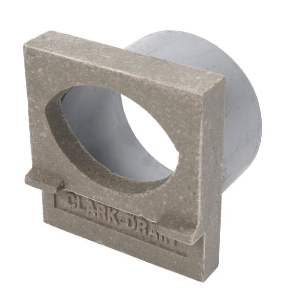 Channel Drain 100mm Wide Outlet End Cap