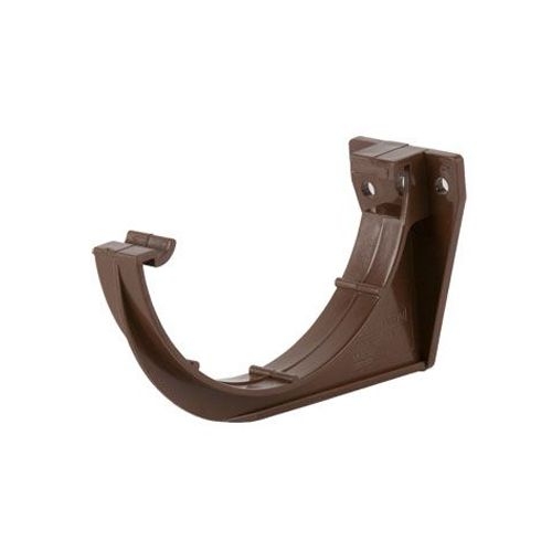 Plastic Guttering Half Round Style Fascia Bracket 112mm - Brown