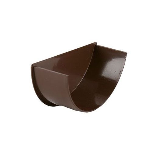 Plastic Guttering Half Round Style Internal Stopend 112mm - Brown