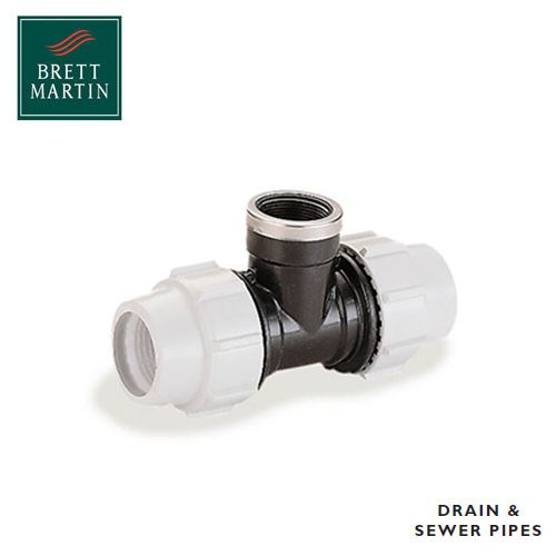 Plasson 90 Degree Tee with Threaded Female Offtake - 25mm x 3/4''