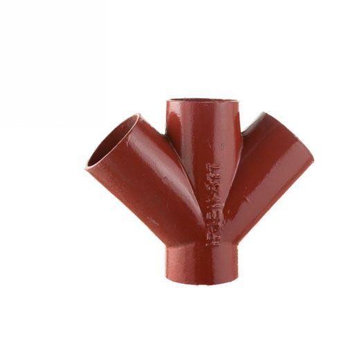 Hargreaves Foundry Cast Iron Soil Pipe 45 Degree Double Branch - 200mm x 200mm