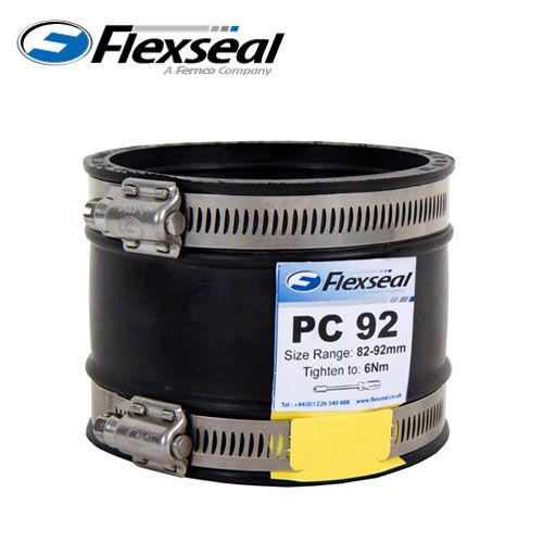 Flexseal Rubber Flexible Drainage Straight Plumbing Coupling 30 - 35mm