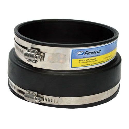 Fernco Rubber Ribbed Pipe Drainage Adaptor Coupling 192mm to 160mm