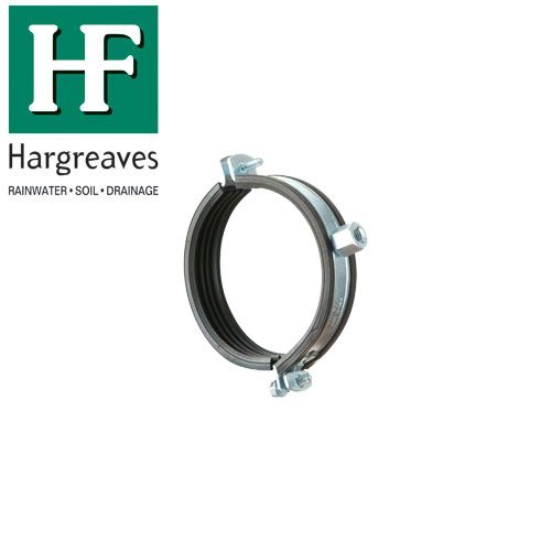 Zinc Plated Rubber Lined Drainage Pipe Bismat Bracket - 100mm