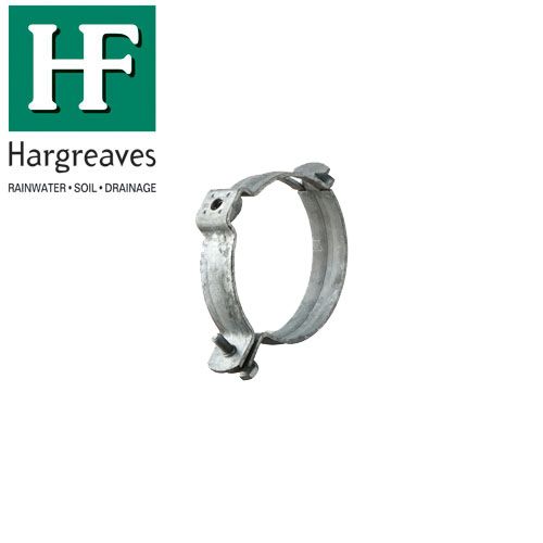 Galvanised Drainage Pipe Clamp - 200mm