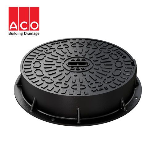 ACO Water Soakaway Crate StormBrixx Access Chamber Iron Cover 450mm 