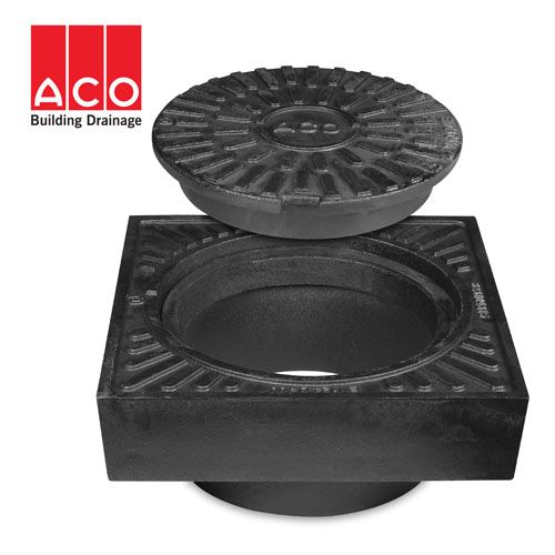 ACO Water Soakaway Crate StormBrixx Inspection Point Iron Cover - 225mm