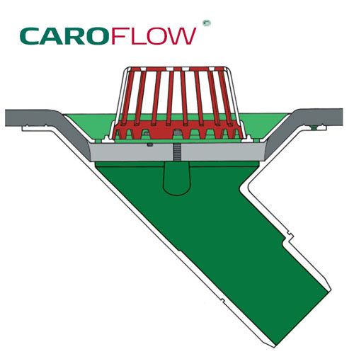 Roof Drain Rainwater Outlet Aluminium Vertical 45dg Spigot 100mm Dome