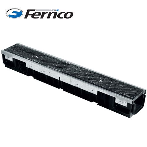 Low Profile Channel Drain 1m With Heelguard Grate - C250 Class