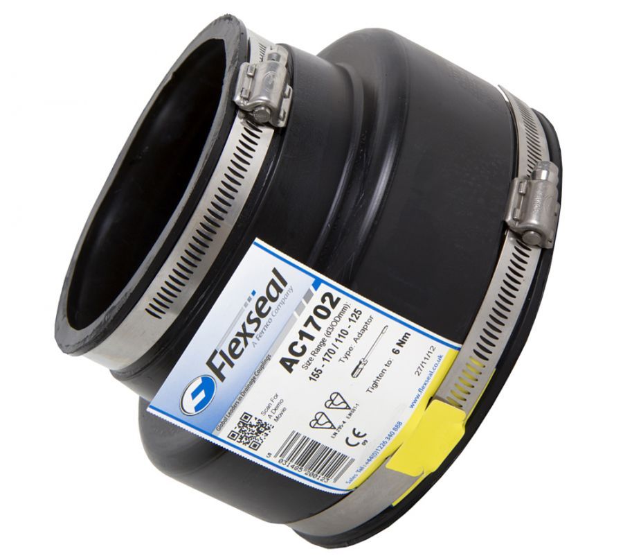 Fernco Rubber Plumbing Drainage Adaptor Coupling 90mm to 60mm