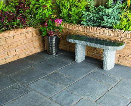 Kelkay Stone Patio Kit Minster Paving 5.76m2 Graphite Drainage