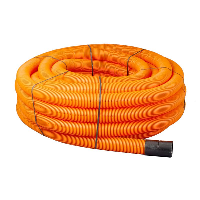 Naylor Underground Traffic Cable Ducting Coil 50/63mm x 50m Orange