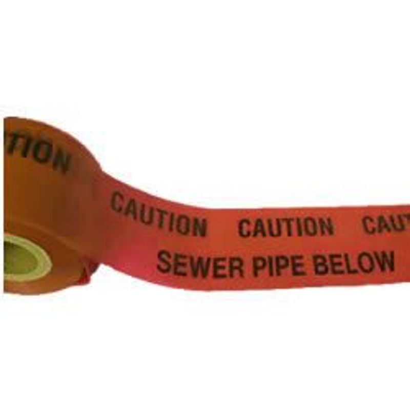Underground Caution Tape Foul Sewer Red Warning 150mm x 365m