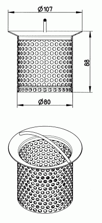 Blucher Small Filter Basket 316 Grade Stainless Steel Drainage