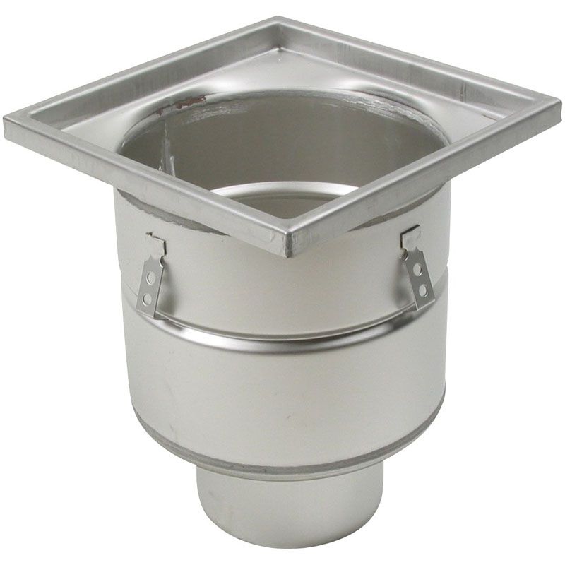 Blucher Industrial Vertical Floor Gully Stainless Steel 300 x 300mm - 160mm