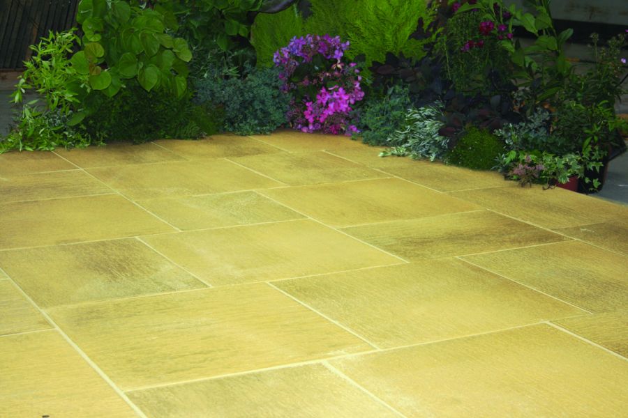 Kelkay Stone Patio Kit Galaxy Paving 14m2 York Gold Drainage