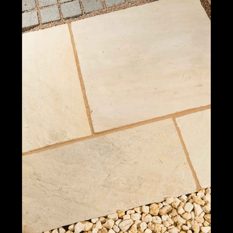 Patio Paving Kit Natural Sandstone Kelkay 5.5m2 Eastern Sand