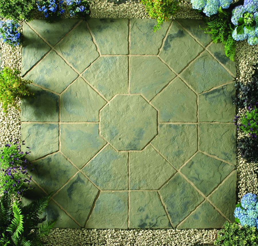 Kelkay Stone Circle Patio Kit Minster Paving 1.8m Rustic Sage