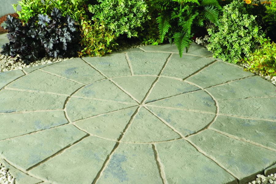 Kelkay Stone Circle Patio Kit Minster Paving 1.8m Rustic Sage