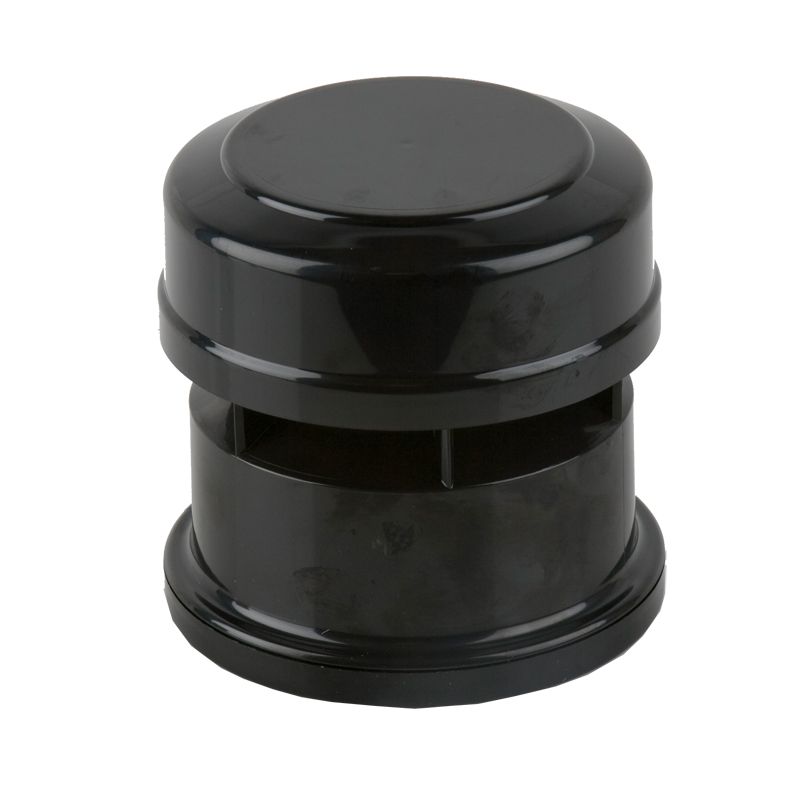 Soil Pipe Push Fit Air Admittance Valve 82.4mm 110mm Black Drainage