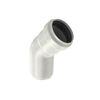ACO 304 Grade Stainless Steel Single Socketed Pipe 45 Degree Bend - 50mm