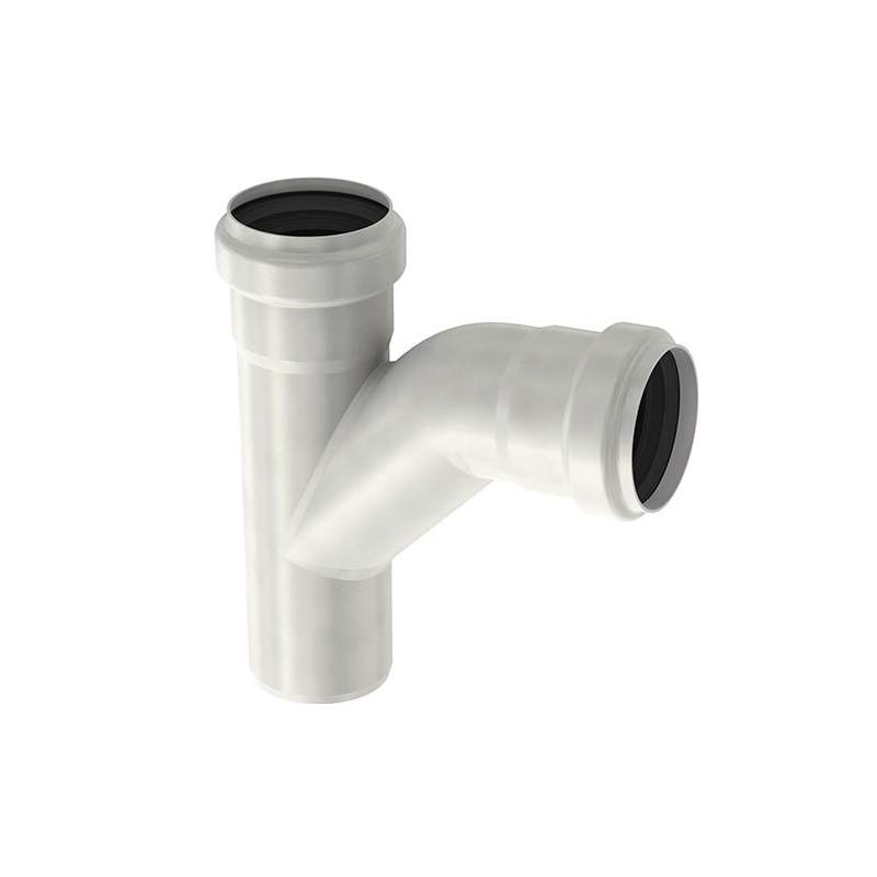 Aco Silver 304 Grade Stainless Steel Single Socketed Pipe 87.5 Degree Swept Branch - 110Mm