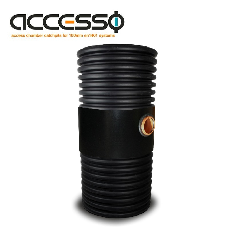 Accesso 2m Deep Catchpit with 160mm Inlet/Outlet and 350 Litre Sump