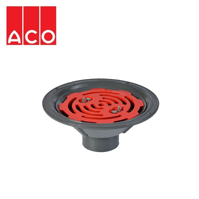 ACO Rainwater Roof Outlet Vertical Scew with Flat Grate - 75mm