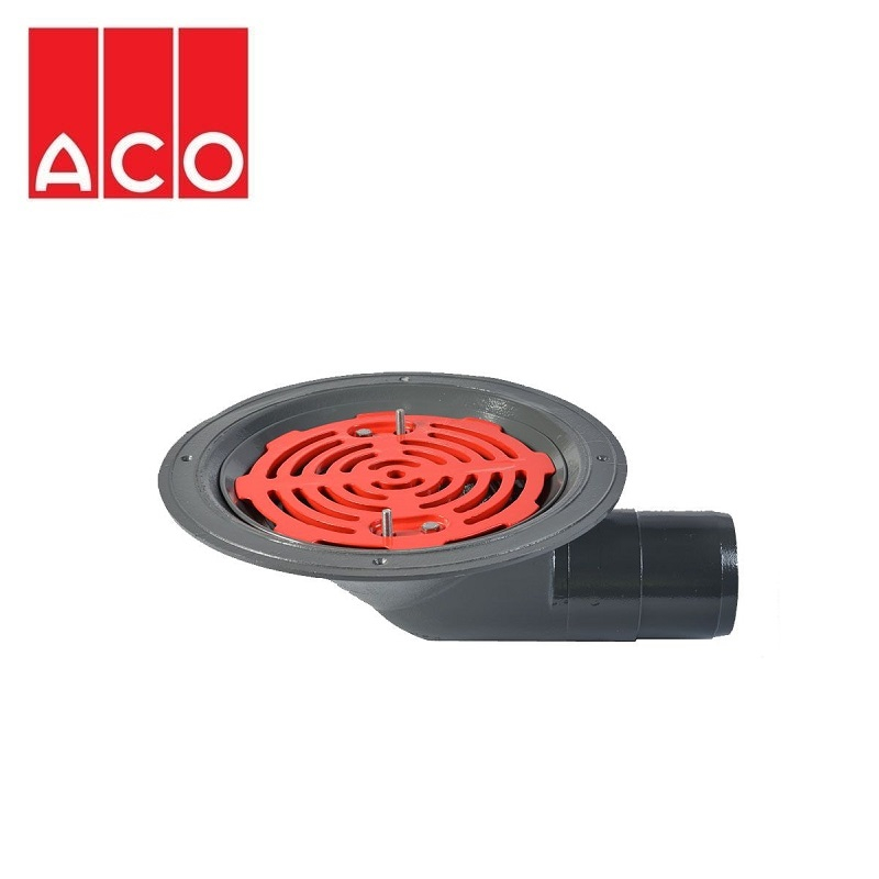 ACO Rainwater Roof Outlet 90dg Spigot with Flat Grate - 100mm