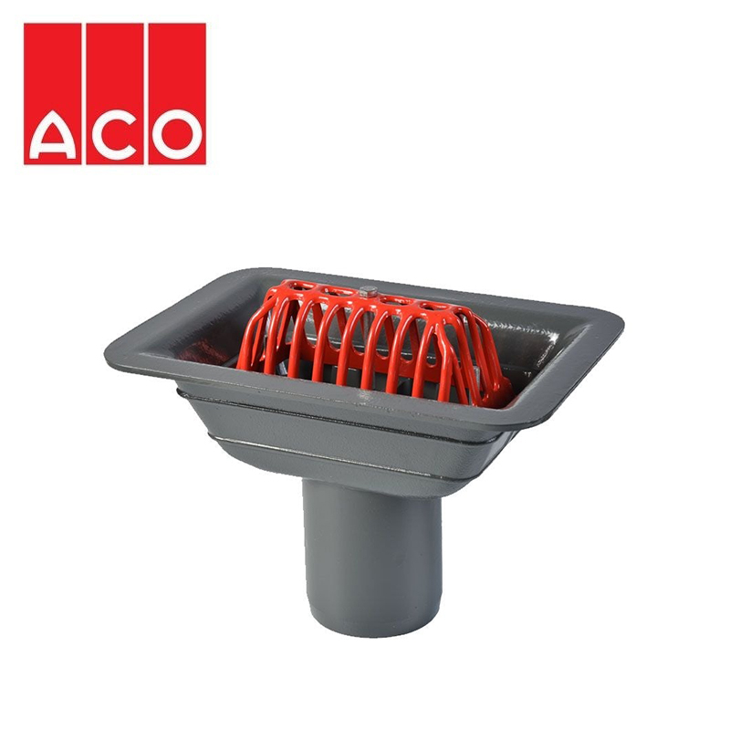 ACO Rainwater Balcony Outlet Gully with Dome Grate - 100mm