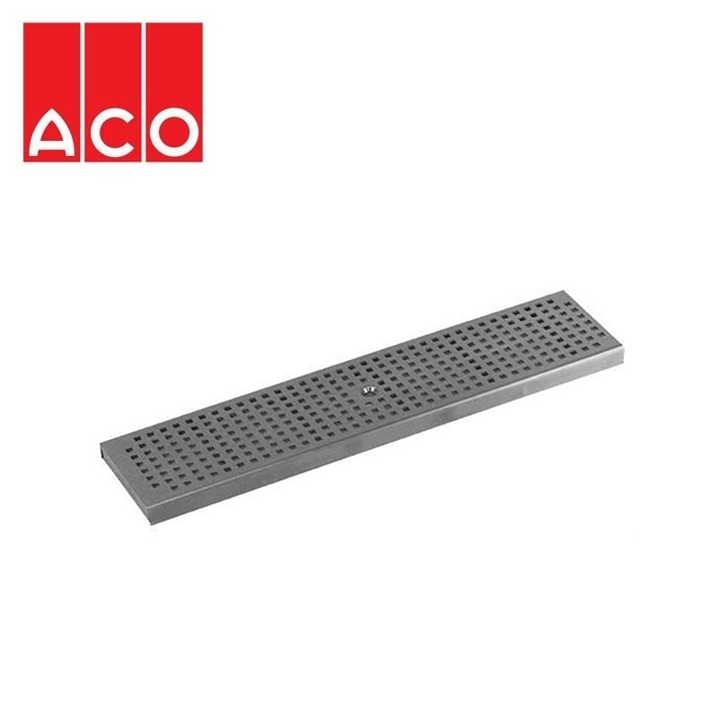 Channel Drain Steel Locking Quadrato Grate 1000mm - ACO Modular 125