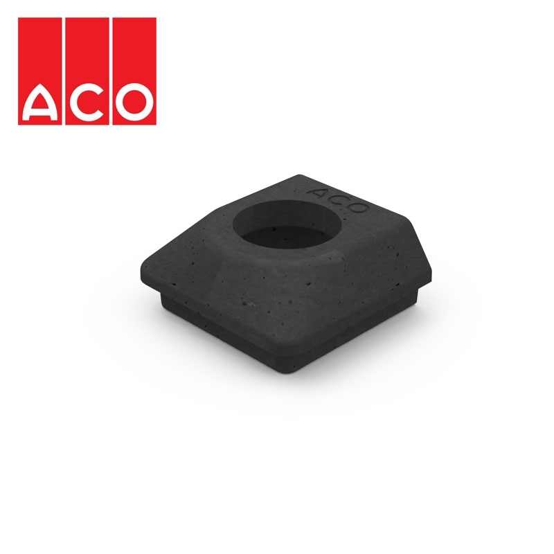 ACO Hexdrain Downpipe to Channel Drain Connector 68mm - Black