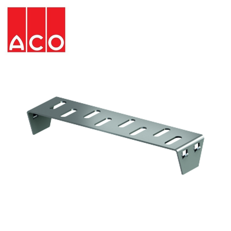 ACO Freedeck Shallow Fixed Section End Plate - Stainless Steel