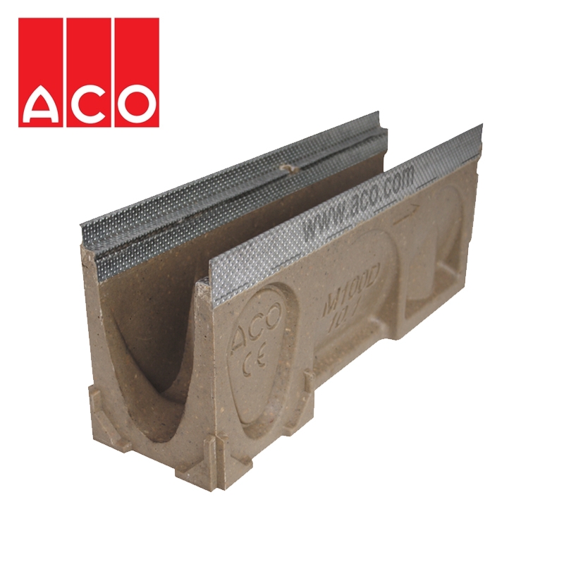 ACO MultiDrain M100DS Stainless Steel Rails - 135mm x 150mm x 500mm