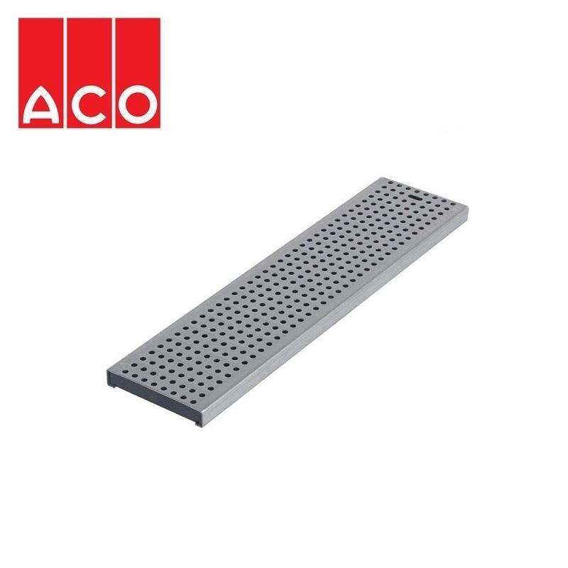 Channel Drain Stainless Steel Perforated Grate 1000mm -ACO Modular 125