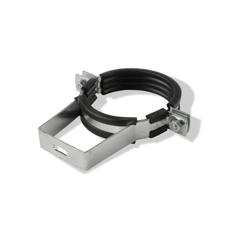 Aco Silver 316 Stainless Steel Support Bracket With Epdm Infill Stirrup - 75Mm Black