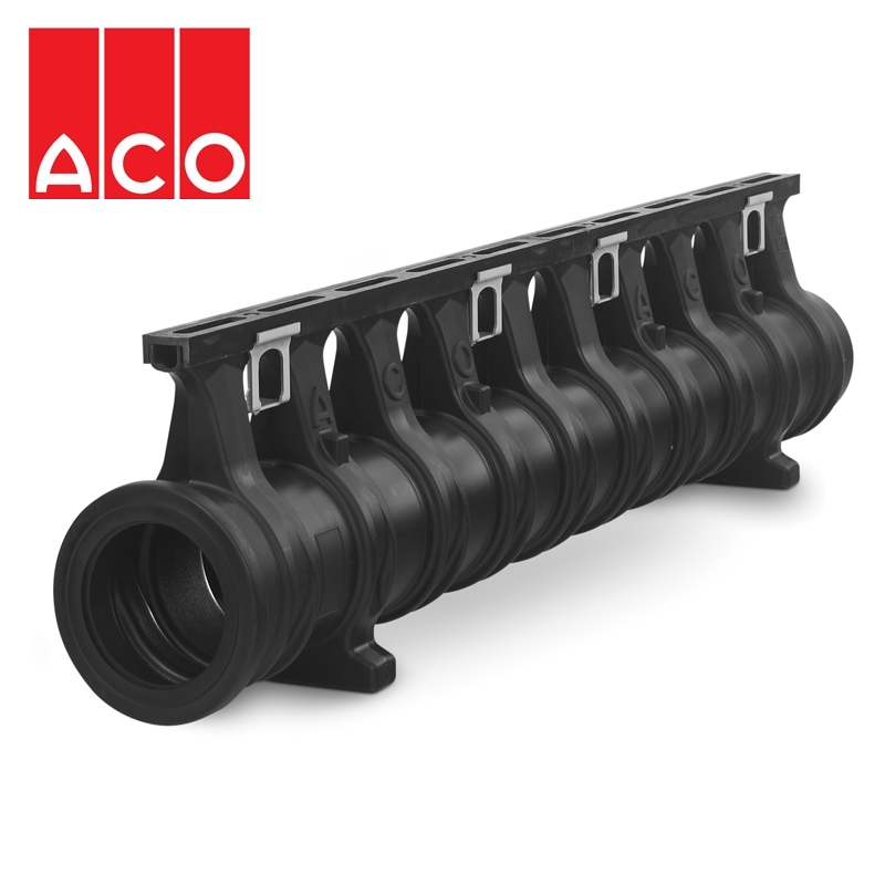ACO Qmax 225 Slot Channel with Q-Flow Iron Edge Rail 2m