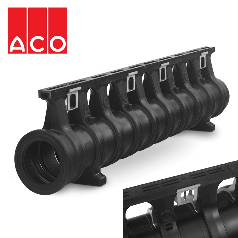 ACO Qmax 150 Slot Channel with Q-Guard Iron Edge Rail 2m