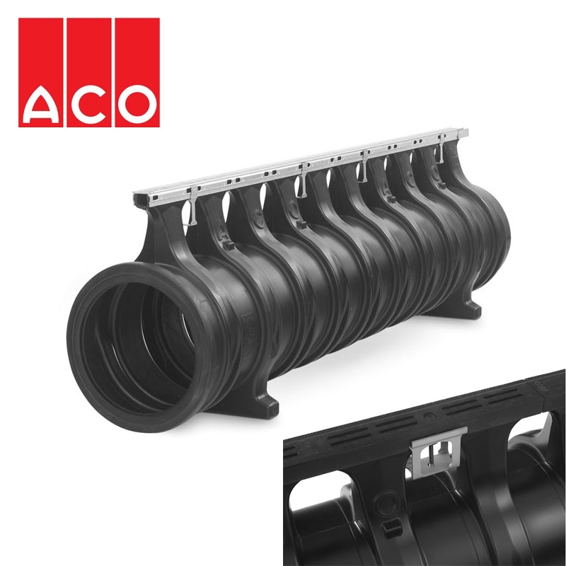 ACO Qmax 350 Slot Channel with Q-Guard Iron Edge Rail 2m