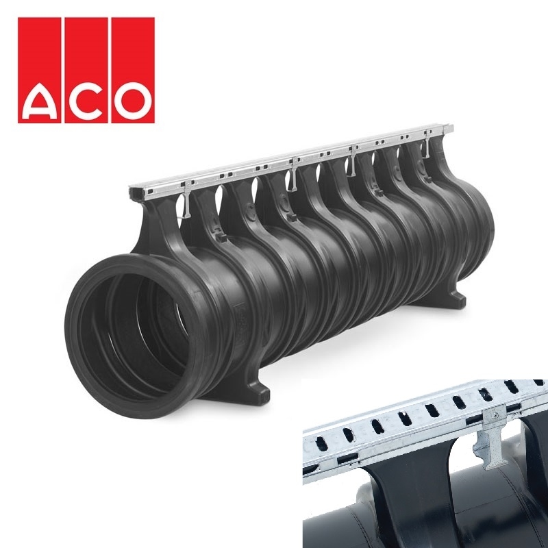 ACO Qmax 350 Slot Channel with Q-Guard Steel Edge Rail 2m