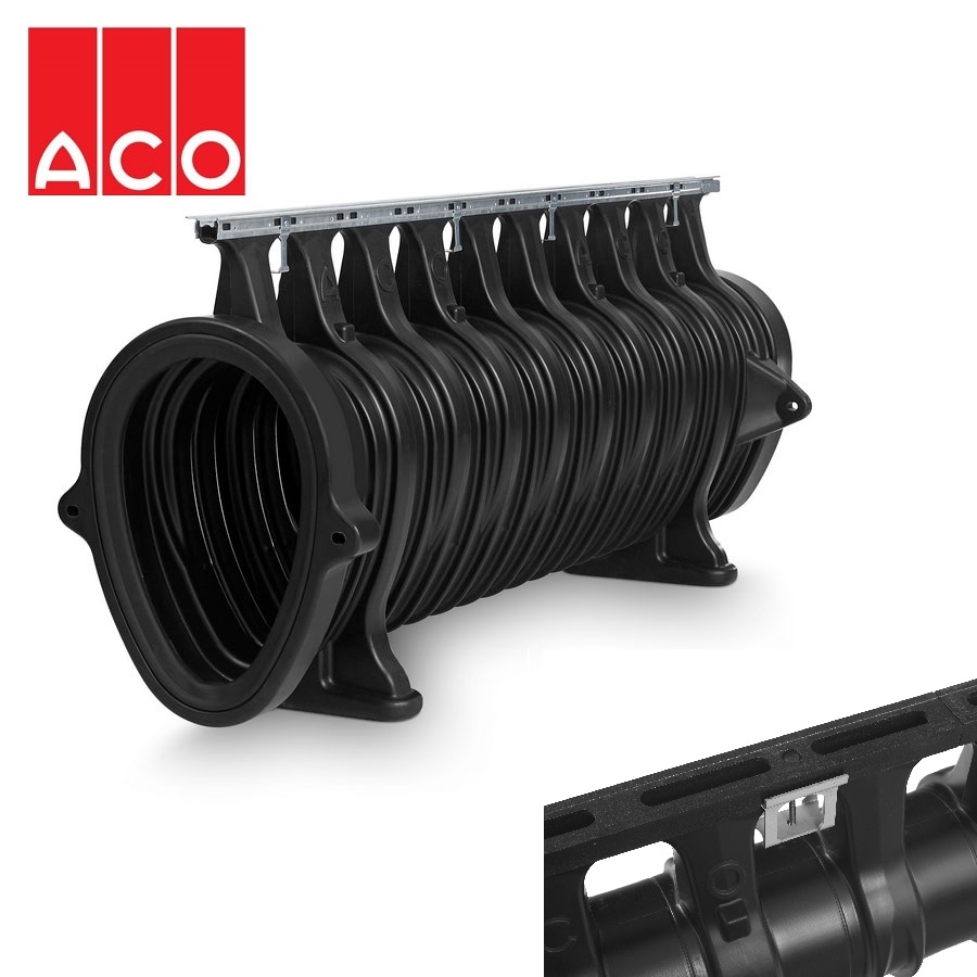 ACO Qmax 550 Slot Channel with Q-Flow Iron Edge Rail 2m