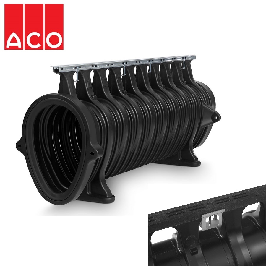 ACO Qmax 550 Slot Channel with Q-Guard Iron Edge Rail 2m