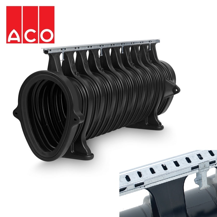 ACO Qmax 550 Slot Channel with Q-Guard Steel Edge Rail 2m