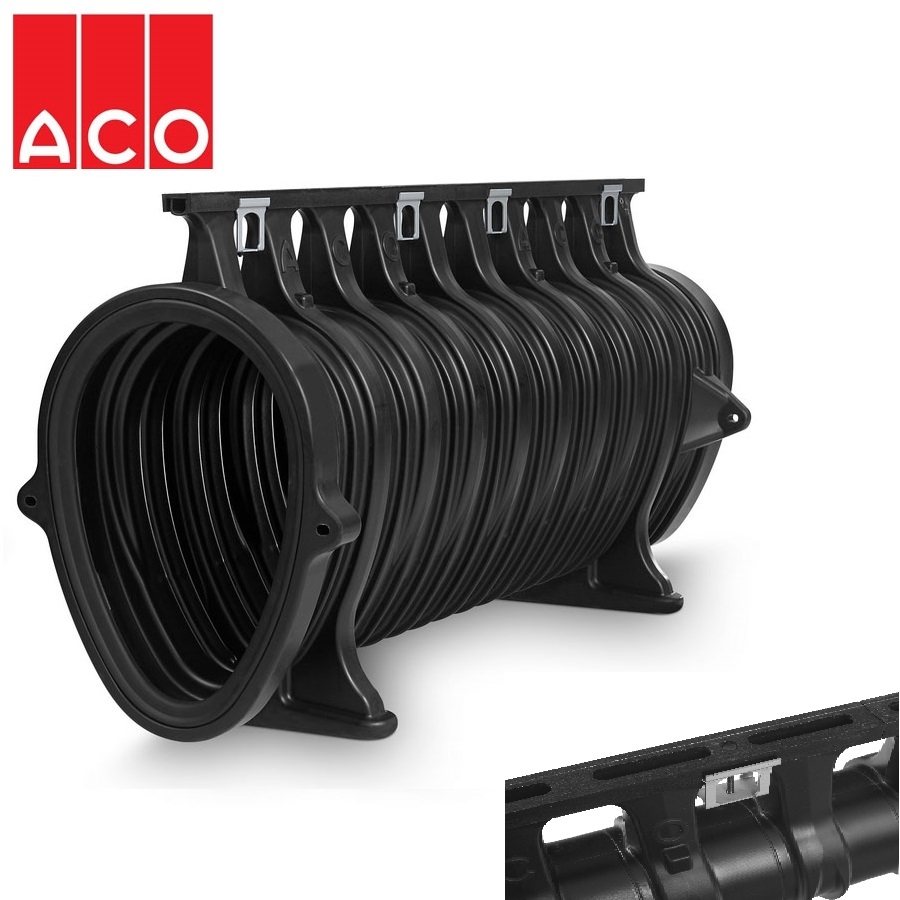 ACO Qmax 700 Slot Channel with Q-Flow Iron Edge Rail 2m