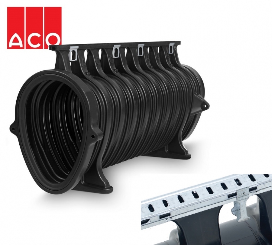 ACO Qmax 700 Slot Channel with Q-Guard Steel Edge Rail 2m