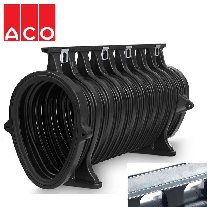 ACO Qmax 700 Slot Channel with Q-Slot Steel Edge Rail 2m