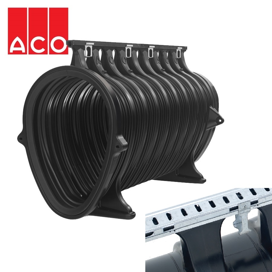 ACO Qmax 900 Slot Channel with Q-Guard Steel Edge Rail 2m