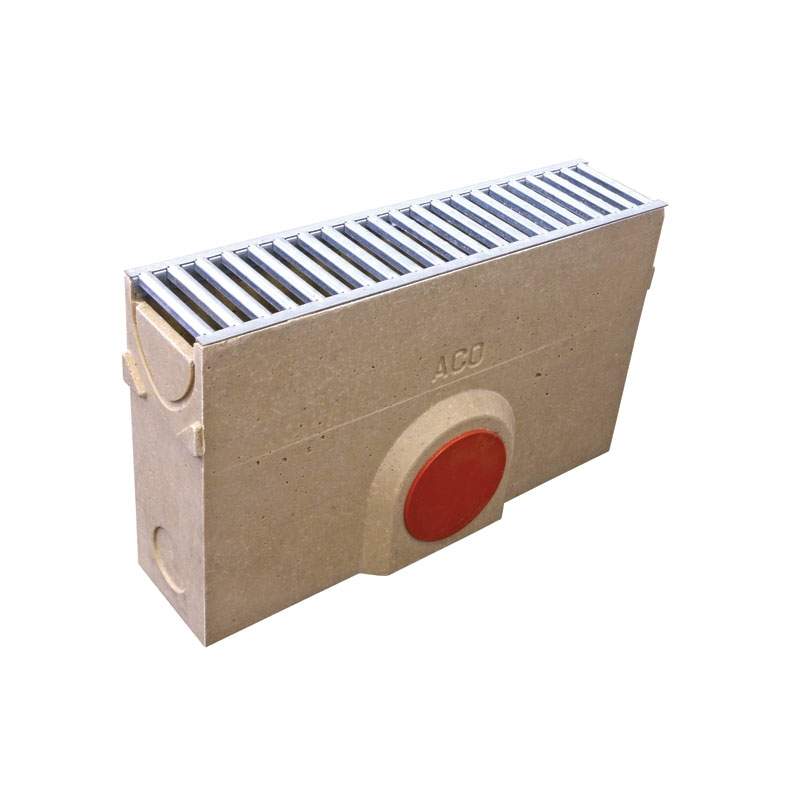 Aco Light/Anthracite/Black Raindrain Domestic Channel Drain Sump Unit - A15 Concrete