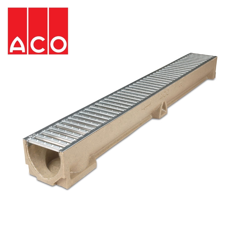 ACO Raindrain Domestic Channel Drain 1m x 118mm x 97mm - A15