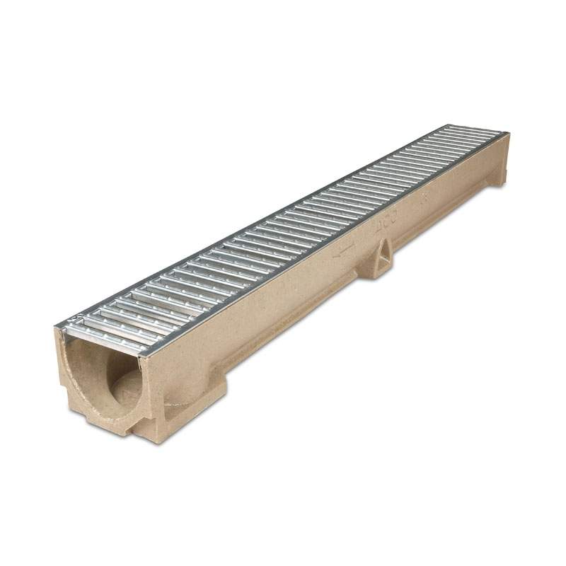 Aco Light Raindrain Domestic Channel Drain 1M X 118Mm X 97Mm - A15 Concrete